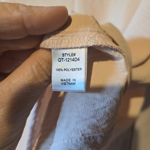 Zenana Oversized Cream V-Neck Tunic Top Size Large - Picture 6 of 7